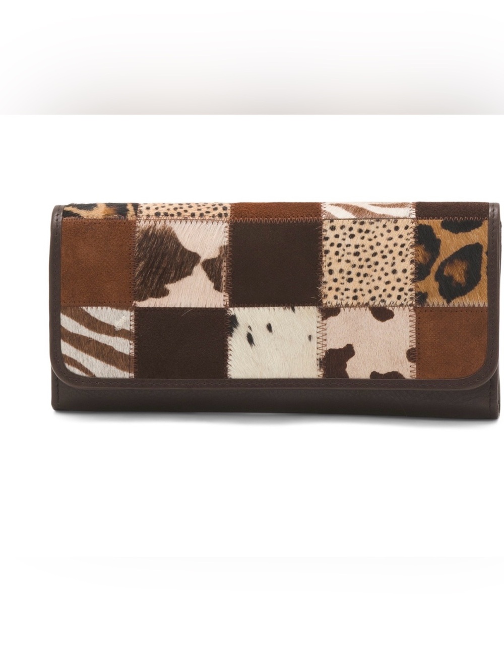 Marta Ponti Patchwork Haircalf Leather Wallet - Picture 2 of 10